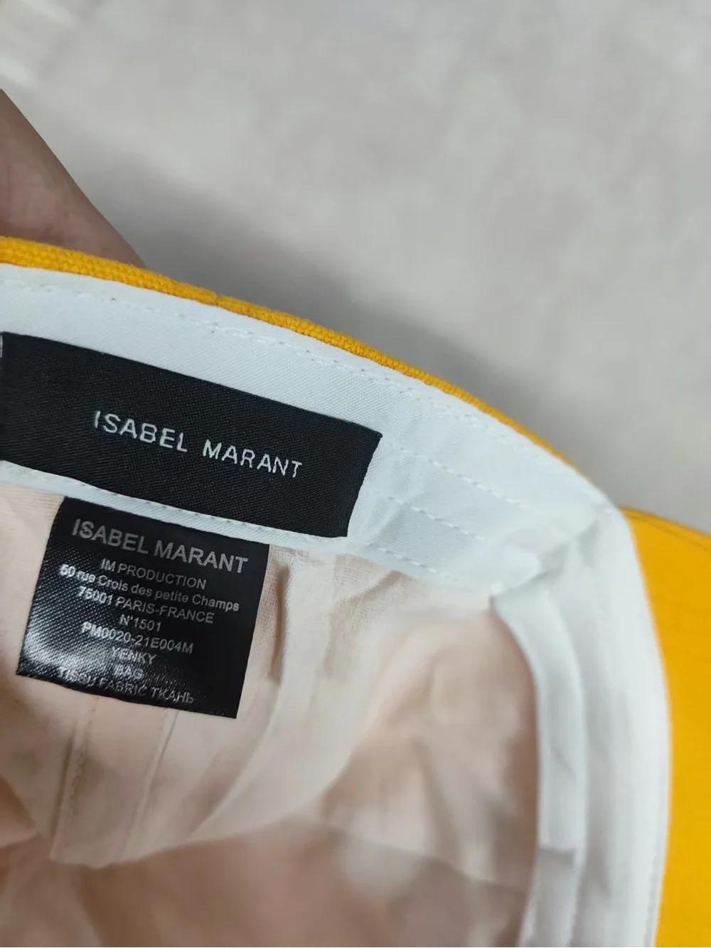 Isabel Marant Yellow Logo Baseball Cap